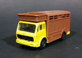 1980s Majorette Made in France Mercedes Betaillere Yellow/Brown Animal Truck Die-cast Toy - Treasure Valley Antiques & Collectibles