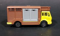 1980s Majorette Made in France Mercedes Betaillere Yellow/Brown Animal Truck Die-cast Toy - Treasure Valley Antiques & Collectibles