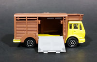 1980s Majorette Made in France Mercedes Betaillere Yellow/Brown Animal Truck Die-cast Toy - Treasure Valley Antiques & Collectibles