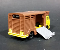 1980s Majorette Made in France Mercedes Betaillere Yellow/Brown Animal Truck Die-cast Toy - Treasure Valley Antiques & Collectibles