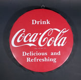 Drink Coca-Cola Coke 14" Bottle Cap Sign "Delicious and Refreshing" Reg. U.S. Pat. Off. - Treasure Valley Antiques & Collectibles