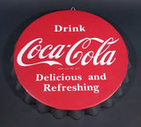 Drink Coca-Cola Coke 14" Bottle Cap Sign "Delicious and Refreshing" Reg. U.S. Pat. Off. - Treasure Valley Antiques & Collectibles