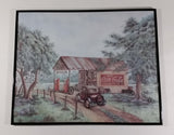 Vintage Kay Lamb Shannon "Martin's Garage" Country Scene Coca-Cola 7UP Double Cola Framed Print - Treasure Valley Antiques & Collectibles