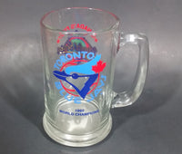 1992 Toronto Blue Jays Canada's First World Series Champions Clear Glass 5 1/2" Mug - Treasure Valley Antiques & Collectibles