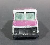 1990 Hot Wheels Color Racers II Letter Getter Maroon Mail Truck Die Cast Toy Delivery Vehicle