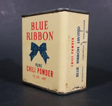 Vintage Blue Ribbon Limited Pure Chili Powder 1 1/2 oz Tin - has product - Vancouver Winnipeg Toronto - Treasure Valley Antiques & Collectibles