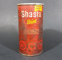 Vintage Rare Shasta Diet Valencia Orange Soda Pop Pull Tab Top 10oz Can Canada - Treasure Valley Antiques & Collectibles