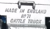 1976 Matchbox Superfast Lesney Products Dodge Cattle Truck No. 71 - Made in England - Treasure Valley Antiques & Collectibles