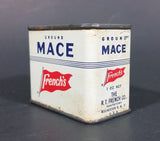 Vintage French's Ground Mace 1 oz Spice Tin - has product - Treasure Valley Antiques & Collectibles