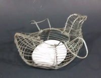 Antique 1940s Hen Shaped Wire Egg Basket - Treasure Valley Antiques & Collectibles