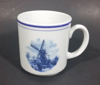 Vintage Eversberg West Germany Delft Blue Style Windmill Decor Blue Rim Coffee Mug - Treasure Valley Antiques & Collectibles