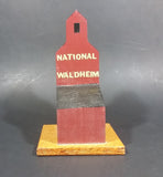 "National Waldheim" Saskatchewan CN Railway Grain Storage Elevator Wood Folk Art Model - Treasure Valley Antiques & Collectibles