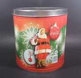 2008 Coca-Cola Coke Soda Beverage Scenes of Santa Flavored Popcorn 9 1/4" Tall Tin Canister - Treasure Valley Antiques & Collectibles