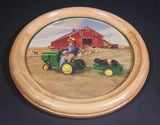 John Deere "Donald Zolan" Little Farmhands Wood Framed Picture - Treasure Valley Antiques & Collectibles