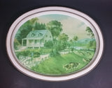 Vintage Currier and Ives "The American Homestead - Summer" Print Oval Tray - Treasure Valley Antiques & Collectibles