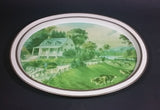 Vintage Currier and Ives "The American Homestead - Summer" Print Oval Tray - Treasure Valley Antiques & Collectibles