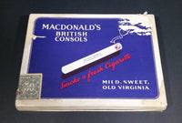 Rare 1942 Macdonald's British Consols Mild, Sweet, Old Virginia 50 Tobacco Cigarettes Package - Treasure Valley Antiques & Collectibles