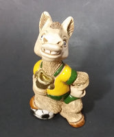 Cute Donkey Mule Soccer Football Player #10 Holding a Trophy 4" Figurine - Treasure Valley Antiques & Collectibles