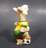 Cute Donkey Mule Soccer Football Player #10 Holding a Trophy 4" Figurine - Treasure Valley Antiques & Collectibles