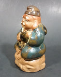 1960-1980 Inarco Japan Man Sitting on a Rock with a Fish Ceramic Figurine E-5900 - Treasure Valley Antiques & Collectibles