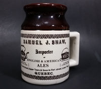 Vintage Samuel J. Shaw Importer English & American Ales Mug Stein 19th Century Reproduction - Treasure Valley Antiques & Collectibles