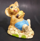 1970s Pepiware "Tucker" Bunny Rabbit Eating a Snack Figurine - England - Treasure Valley Antiques & Collectibles