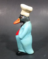 Vintage Black Duck in a Blue Suit Chef Cook Figurine Holding a Bottle of Bubbly - Treasure Valley Antiques & Collectibles