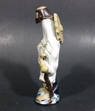 Vintage Balding Man with a Beard in a White Robe With a Tan Hat Ceramic Figurine - Treasure Valley Antiques & Collectibles