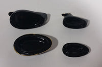 Decorative Black Lacquer with Gold Wings Mother and Baby Duck Lidded Containers - Treasure Valley Antiques & Collectibles