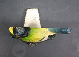 Antique Metalware Cast Iron Painted Yellow and Green Black Headed Song Bird Door Stop - Treasure Valley Antiques & Collectibles