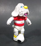 1980s Ganz Moveable Wrinkle Grey Dog Soccer Player Character PVC Figurine - Treasure Valley Antiques & Collectibles