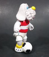 1980s Ganz Moveable Wrinkle Grey Dog Soccer Player Character PVC Figurine - Treasure Valley Antiques & Collectibles