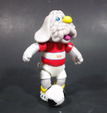 1980s Ganz Moveable Wrinkle Grey Dog Soccer Player Character PVC Figurine - Treasure Valley Antiques & Collectibles