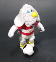 1980s Ganz Moveable Wrinkle Grey Dog Soccer Player Character PVC Figurine - Treasure Valley Antiques & Collectibles