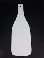 Wine Bottle Shaped Black and White Eiffel Tower Design Glass Cheese Cutting Board - Treasure Valley Antiques & Collectibles