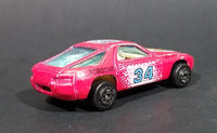 1980s Yatming Hot Pink Porsche 928 Flystone #34 Super Runner Die Cast Toy Car No. 1034 - Treasure Valley Antiques & Collectibles