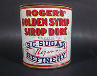 Vintage Rogers' Golden Syrup Vancouver B.C. Sugar Refinery 5 lb 2.27Kg Tin Can - Treasure Valley Antiques & Collectibles