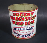 Vintage Rogers' Golden Syrup Vancouver B.C. Sugar Refinery 5 lb 2.27Kg Tin Can - Treasure Valley Antiques & Collectibles