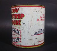 Vintage Rogers' Golden Syrup Vancouver B.C. Sugar Refinery 5 lb 2.27Kg Tin Can - Treasure Valley Antiques & Collectibles