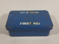 Vintage City of Calgary St. John Ambulance Johnson & Johnson Supplies Blue First Aid Kit - Treasure Valley Antiques & Collectibles