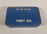 Vintage City of Calgary St. John Ambulance Johnson & Johnson Supplies Blue First Aid Kit - Treasure Valley Antiques & Collectibles