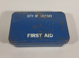 Vintage City of Calgary St. John Ambulance Johnson & Johnson Supplies Blue First Aid Kit - Treasure Valley Antiques & Collectibles