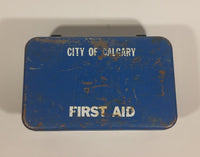 Vintage City of Calgary St. John Ambulance Johnson & Johnson Supplies Blue First Aid Kit - Treasure Valley Antiques & Collectibles