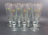 Vintage Rare 1960s or 1970s RCMP Crest 8 1/2" Tall Beer Pilsner Clear Glasses Set of 7 - Treasure Valley Antiques & Collectibles
