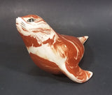 Ceramitique Alaska Clay Ceramic Brown Swirl Seal Figurine - Signed Carol - Treasure Valley Antiques & Collectibles