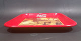 1988 Coca-Cola Coke Soda Pop "Village Blacksmith" Red Metal Beverage Serving Tray - Treasure Valley Antiques & Collectibles