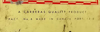 1940s 1950s Carreras Sportsman Extra Mild Cigarette Tobacco Tin - Empty - Treasure Valley Antiques & Collectibles