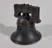 1930s Cast Iron Proclaim Liberty Throughout All The Land Bell Coin Bank - Treasure Valley Antiques & Collectibles