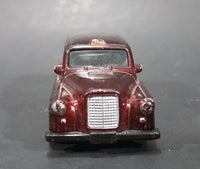 2004 Matchbox London Taxi Burgundy Maroon Die Cast Toy Car - Treasure Valley Antiques & Collectibles