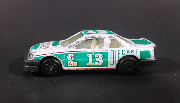 1980s Yatming Chevrolet Lumina Silver & Green #13 Racing Champions No. 1003b Die Cast Toy Car - Treasure Valley Antiques & Collectibles